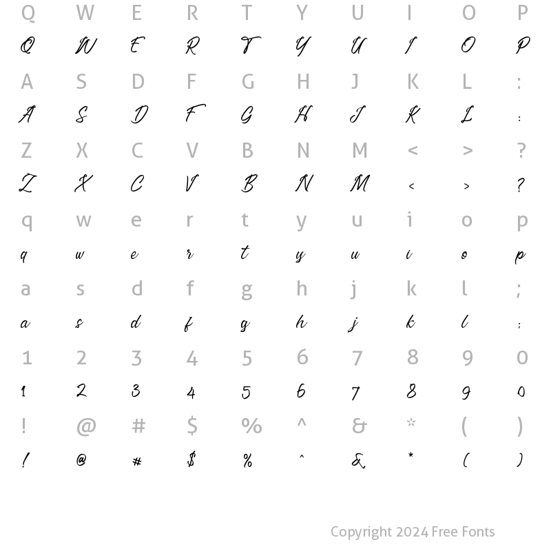 Character Map of Revitalizer Regular