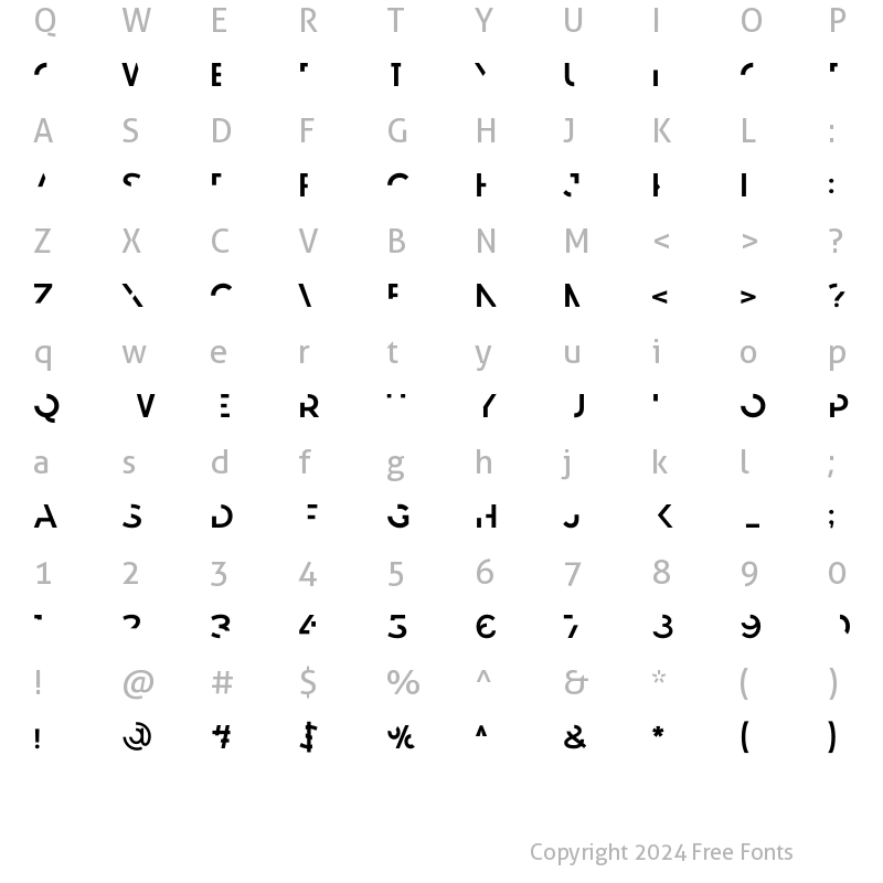 Character Map of Revoxa Cut 2