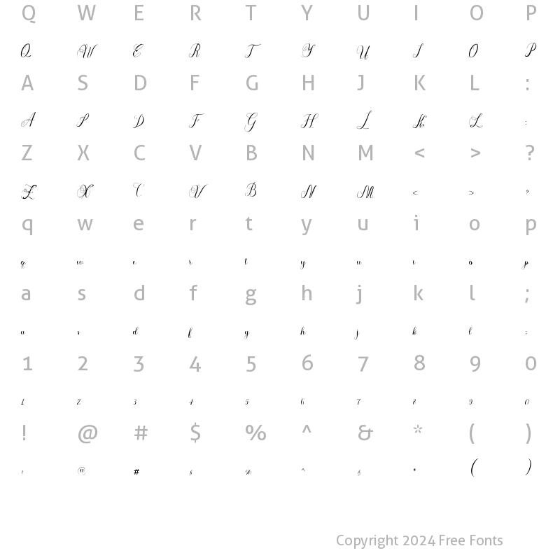 Character Map of RHD Creative Regular