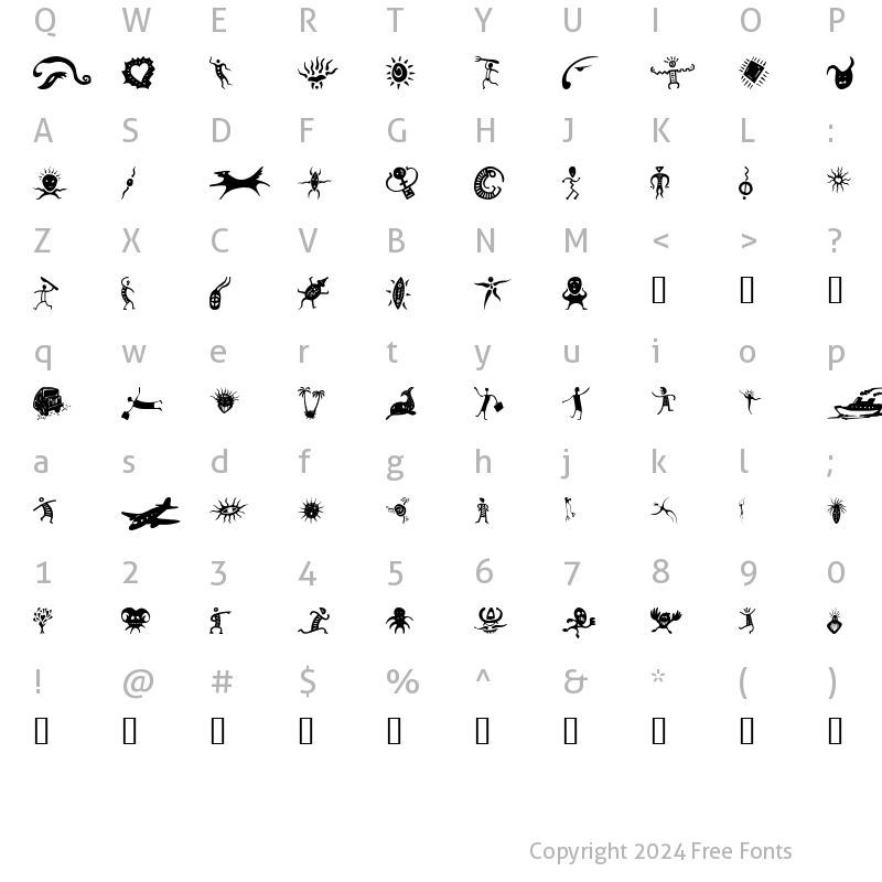 Character Map of Rhodkhil Piqnik Regular