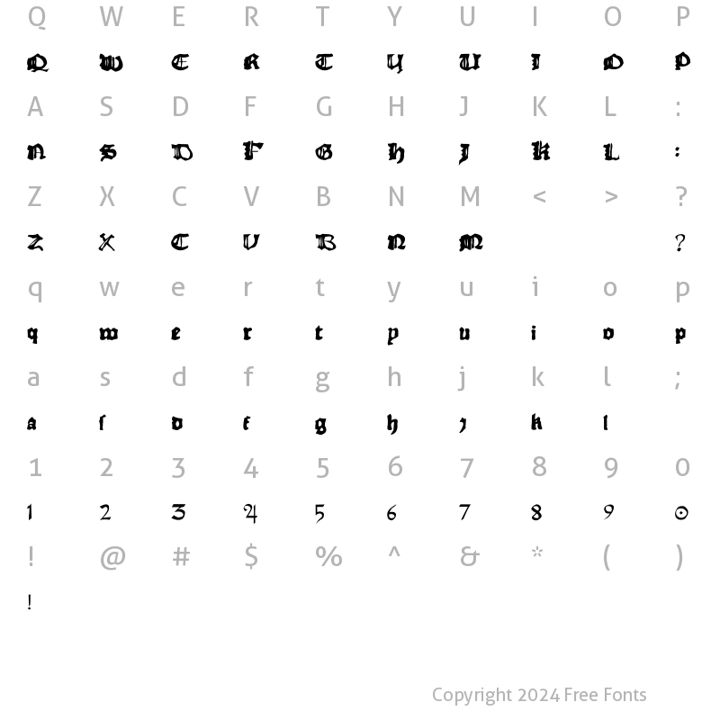 Character Map of RhymeChronicle1494 not included.