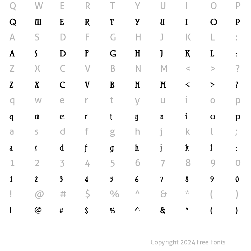 Character Map of RialtoAntD Regular