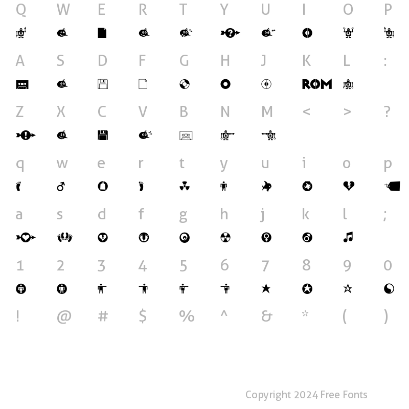 Character Map of RiansDingbats One Regular