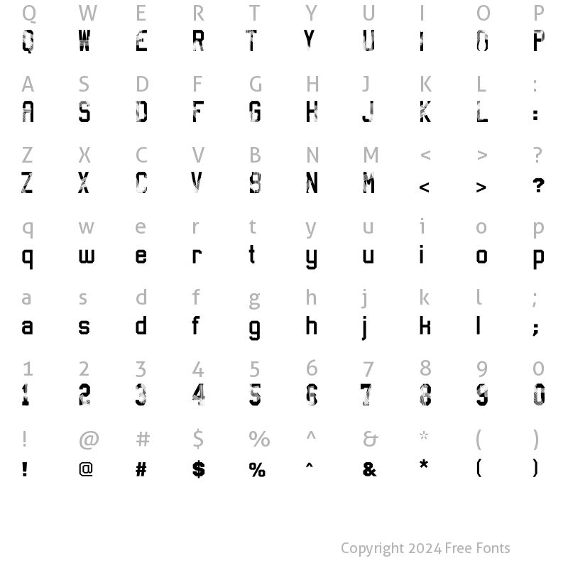 Character Map of RICHADSON Regular