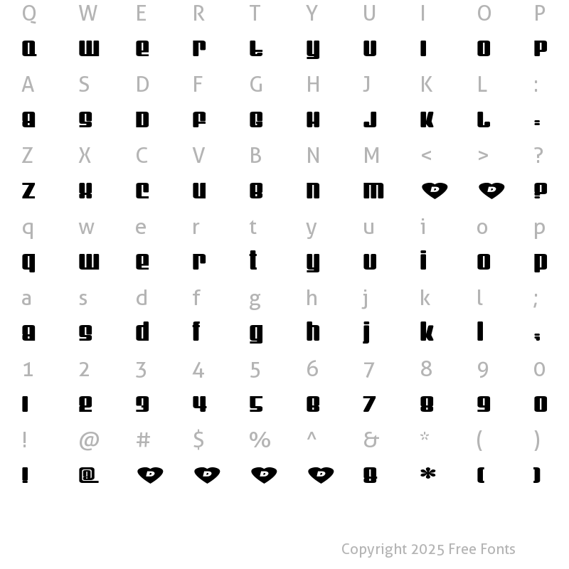 Character Map of RichardManuel Regular