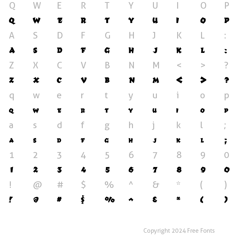 Character Map of Richter Bold