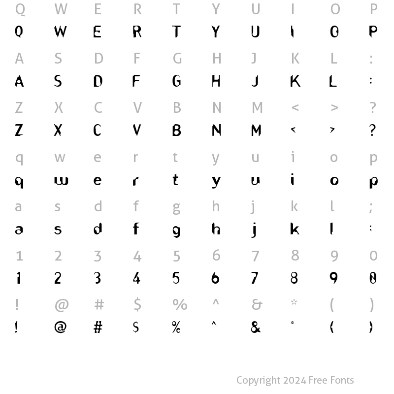 Character Map of RIDdler Regular