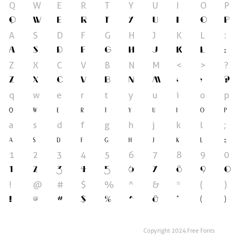 Character Map of RightBankFLF Regular