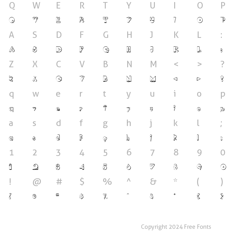 Character Map of Rimrock Regular