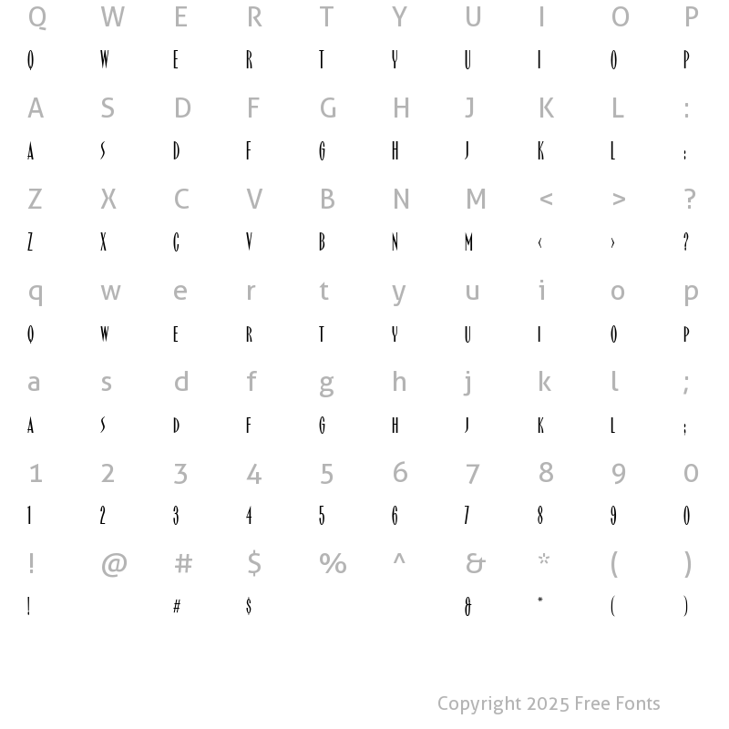 Character Map of Ringworld Regular