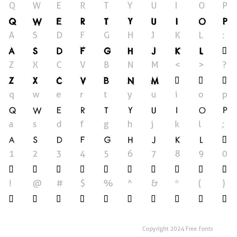 Character Map of Ripple Crumb Regular