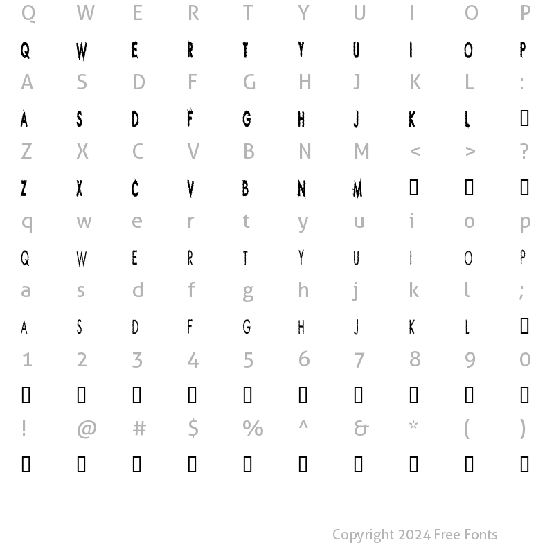 Character Map of Ripple Crumb UltraCon Regular