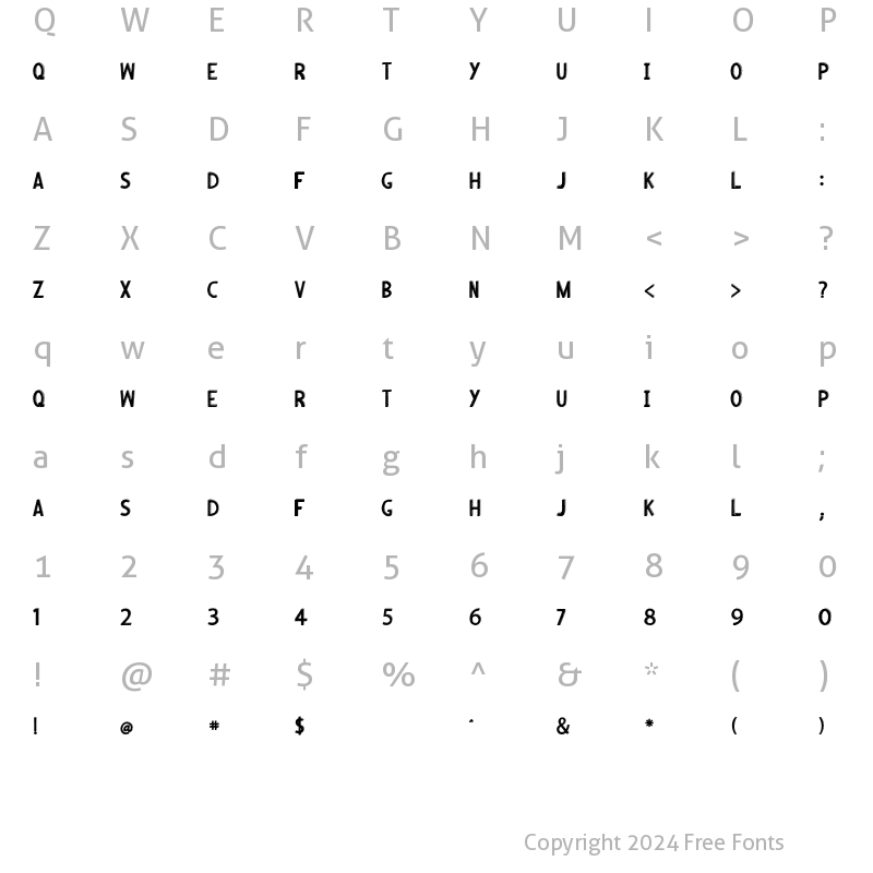 Character Map of Riscada-black Regular