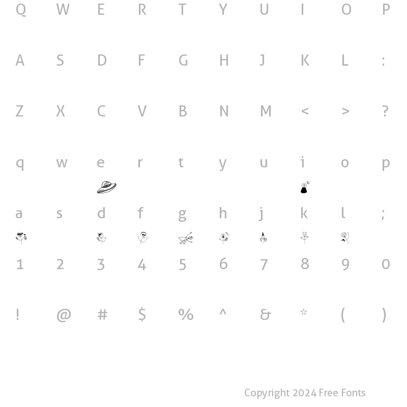 Character Map of Risus LCB Dingbats Regular