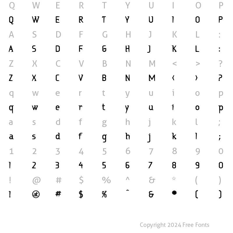 Character Map of Ritalin ExtraBold Regular