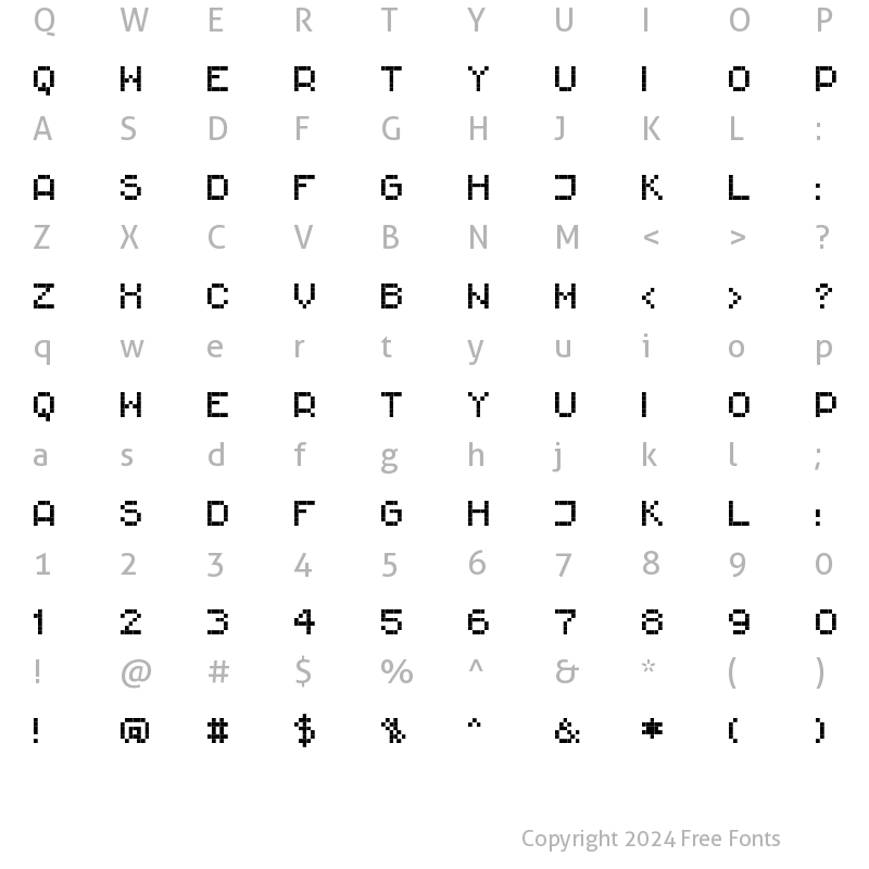 Character Map of RittswoodImpresive_6 Regular