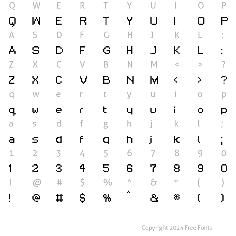 Character Map of RittswoodThreeOranges_7 Regular