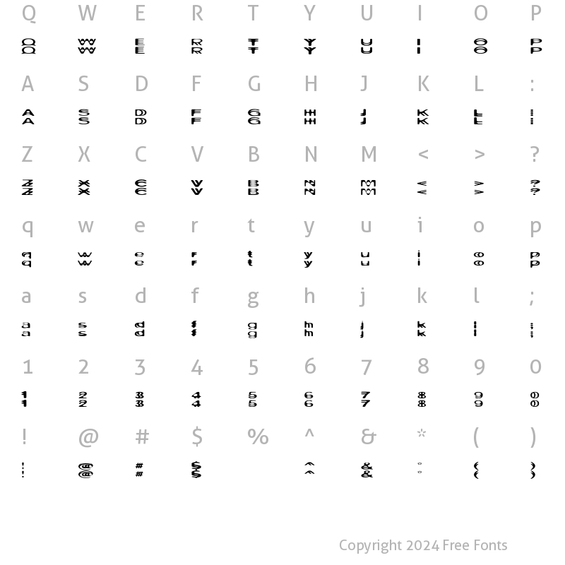 Character Map of Ritual Regular