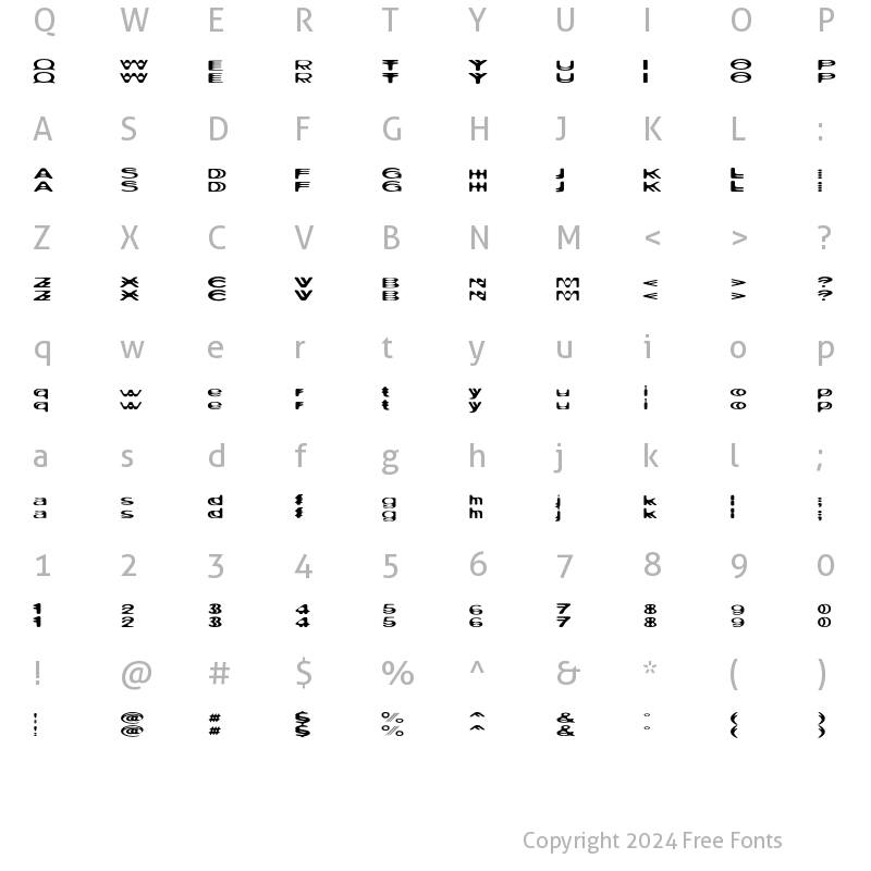 Character Map of Ritual Three Regular