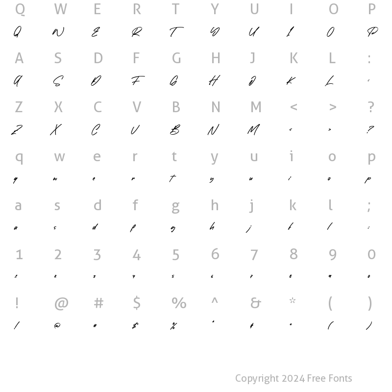 Character Map of River Rocks alt Regular