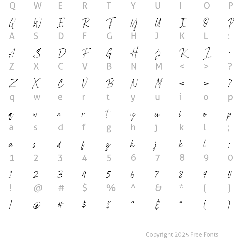 Character Map of Riverstyle Font Regular