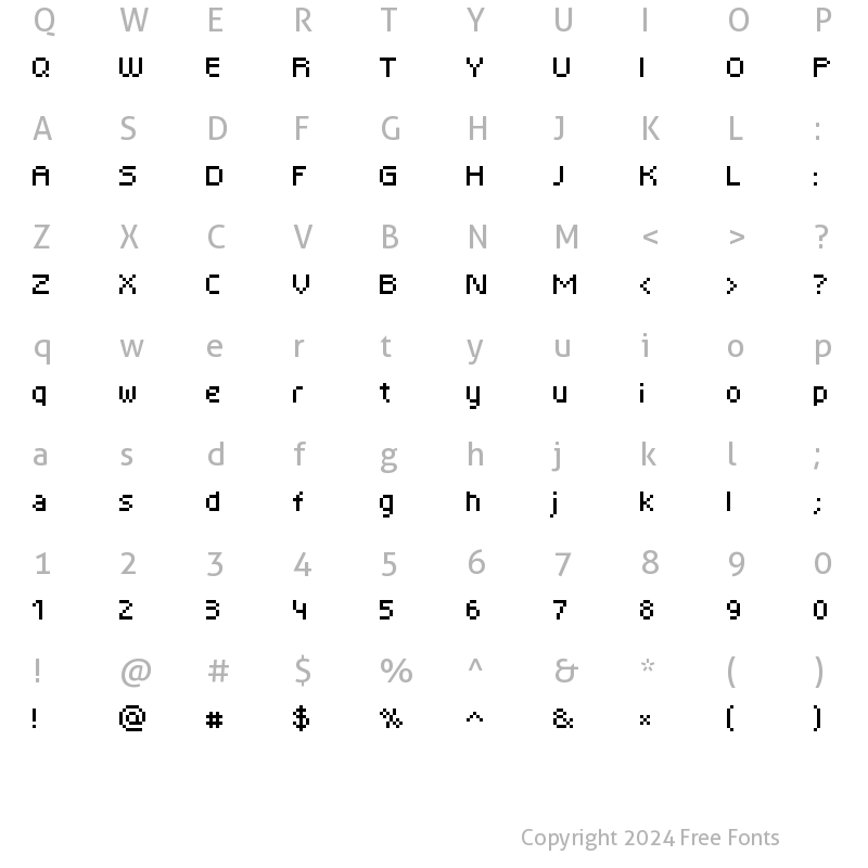 Character Map of rktr6cd Regular