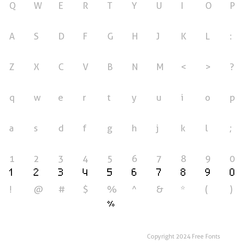 Character Map of rktr9num Regular