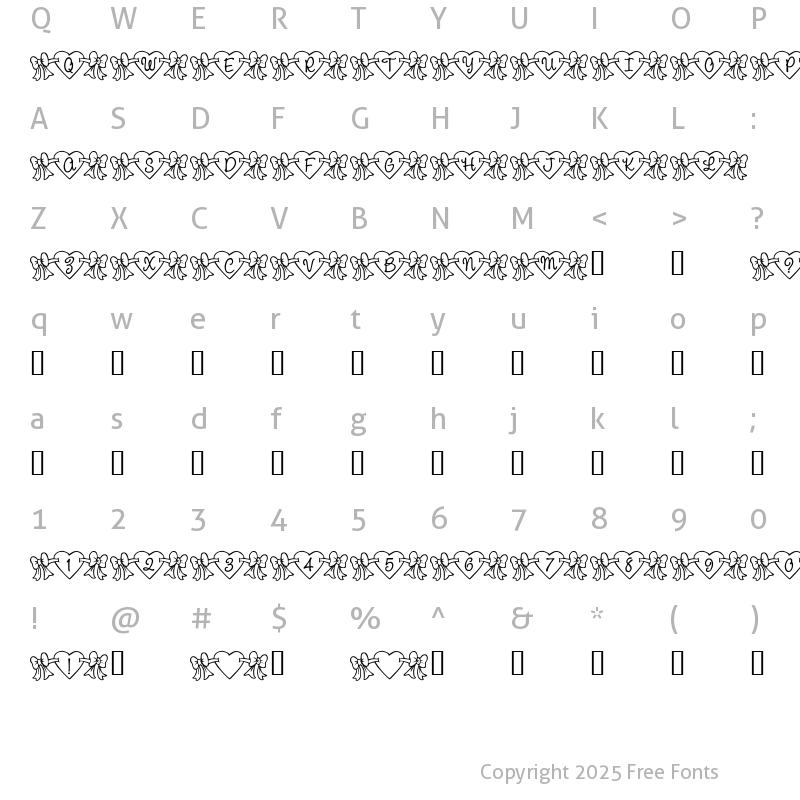 Character Map of RMBowhrt Regular