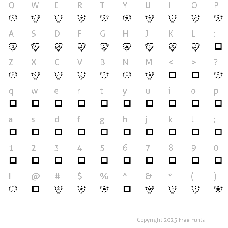 Character Map of RMFlwrHt