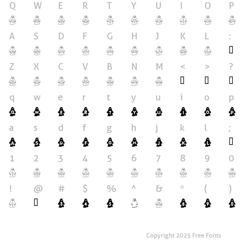 Character Map of rmghost4 graphic