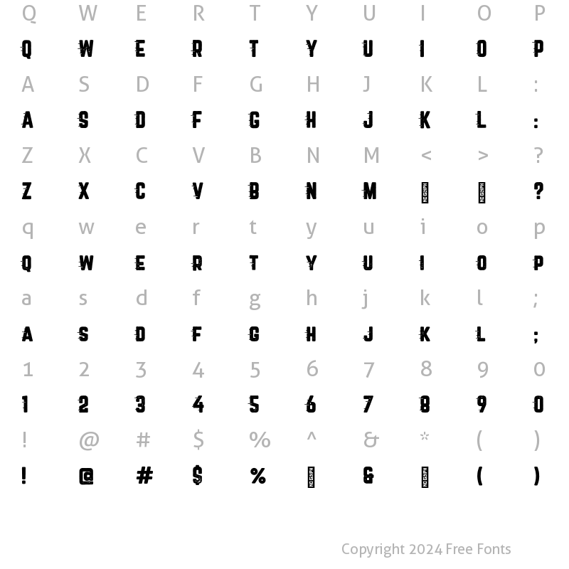 Character Map of Roadstar Rugged