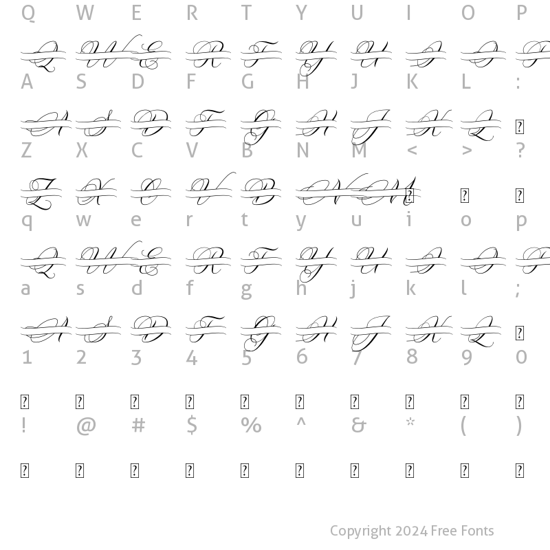 Character Map of Roadstay Monogram Regular