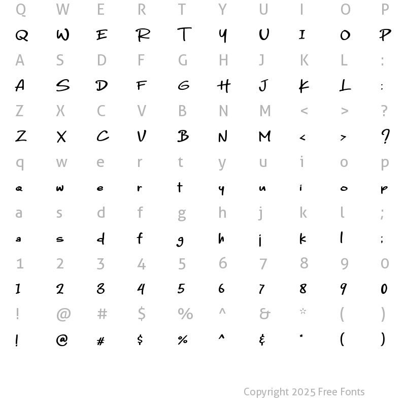 Character Map of Roadwell Regular