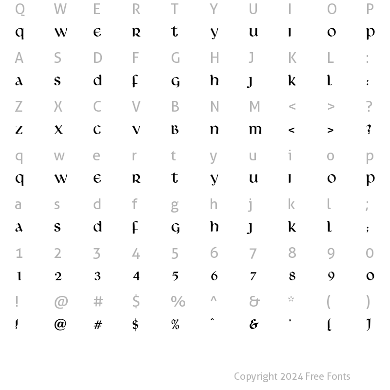 Character Map of Robespierre Regular