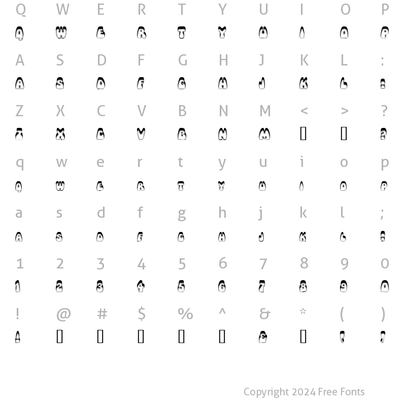 Character Map of RobleRoundedSCapsSSK Regular