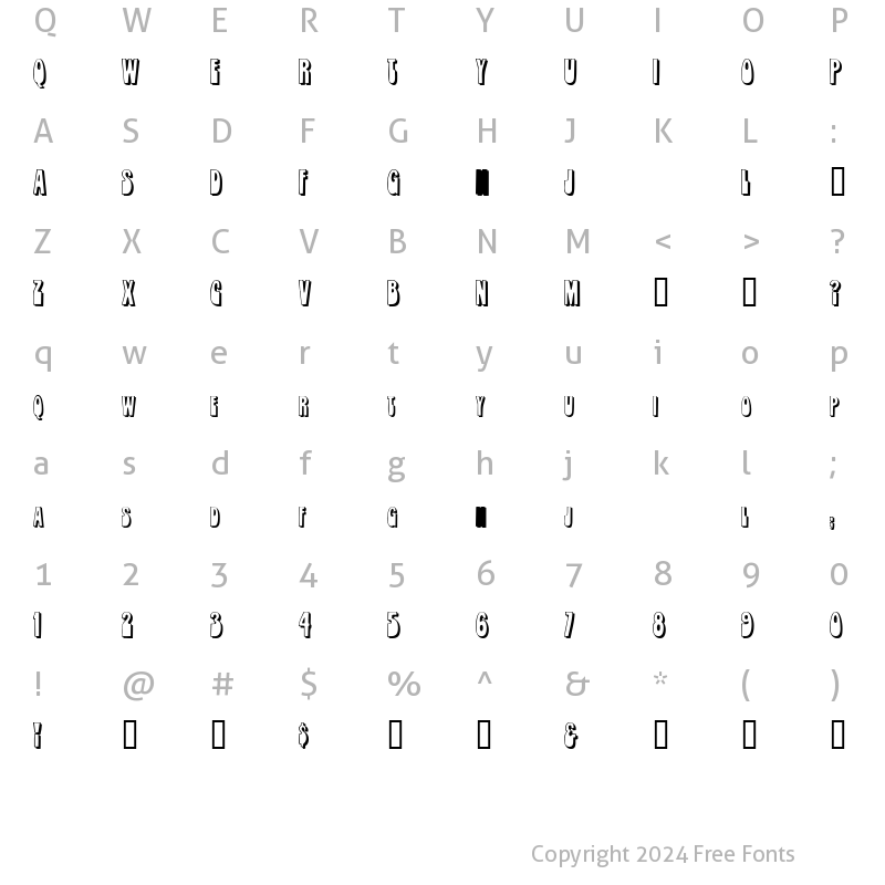 Character Map of RobleSCapsSSK Regular