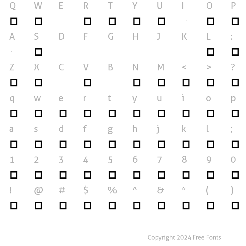 Character Map of robot crisis dingbats