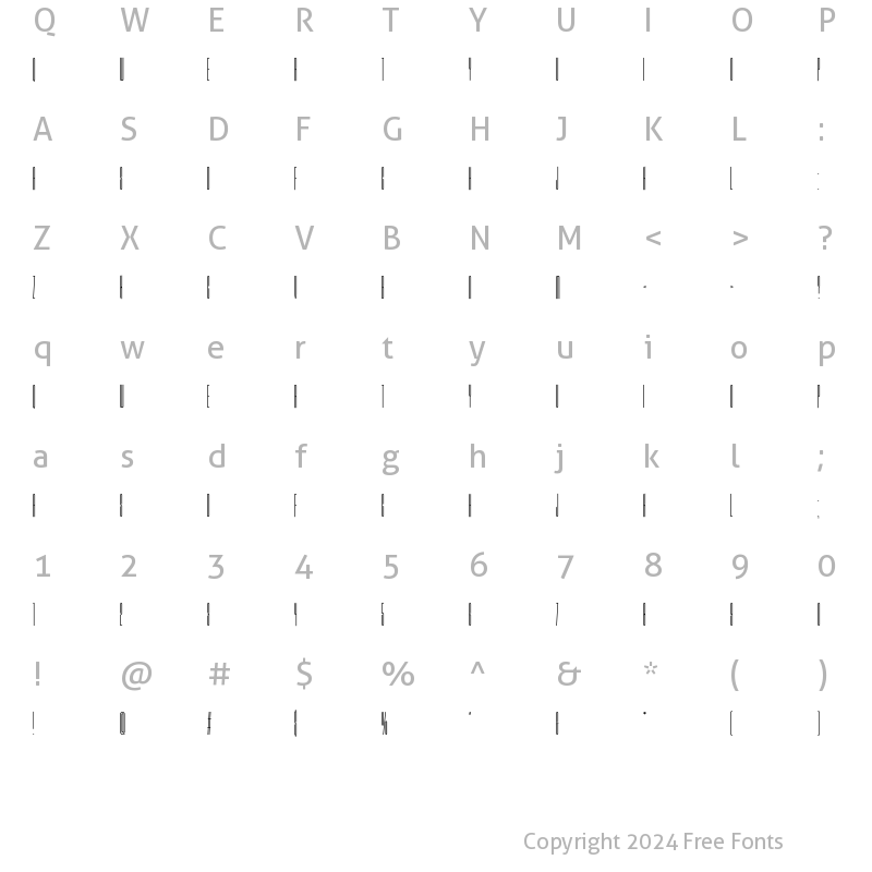 Character Map of Robson Thin