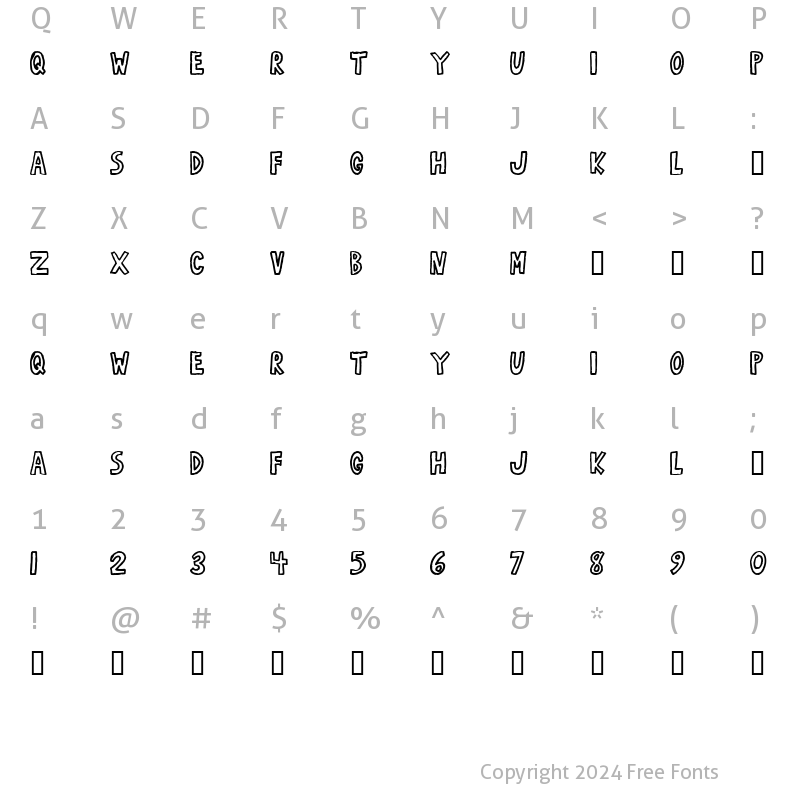 Character Map of RobustA Regular