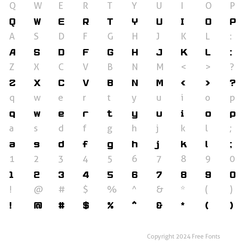 Character Map of RobustikBold Regular