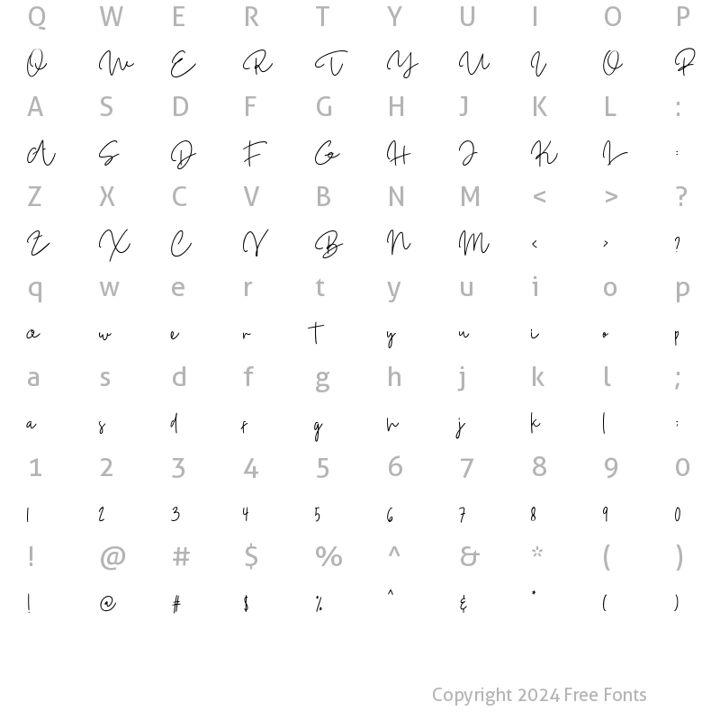 Character Map of Rochestar Regular