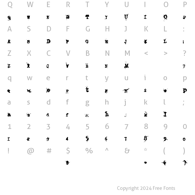 Character Map of Rochester (r)ecife