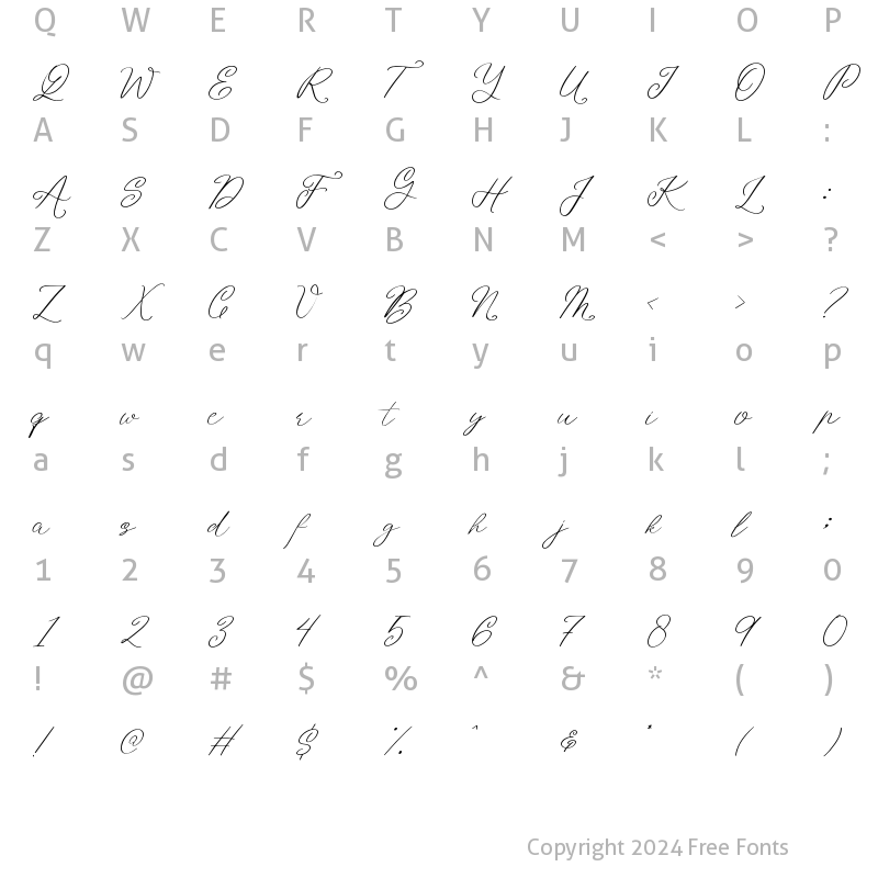 Character Map of Rochette Regular