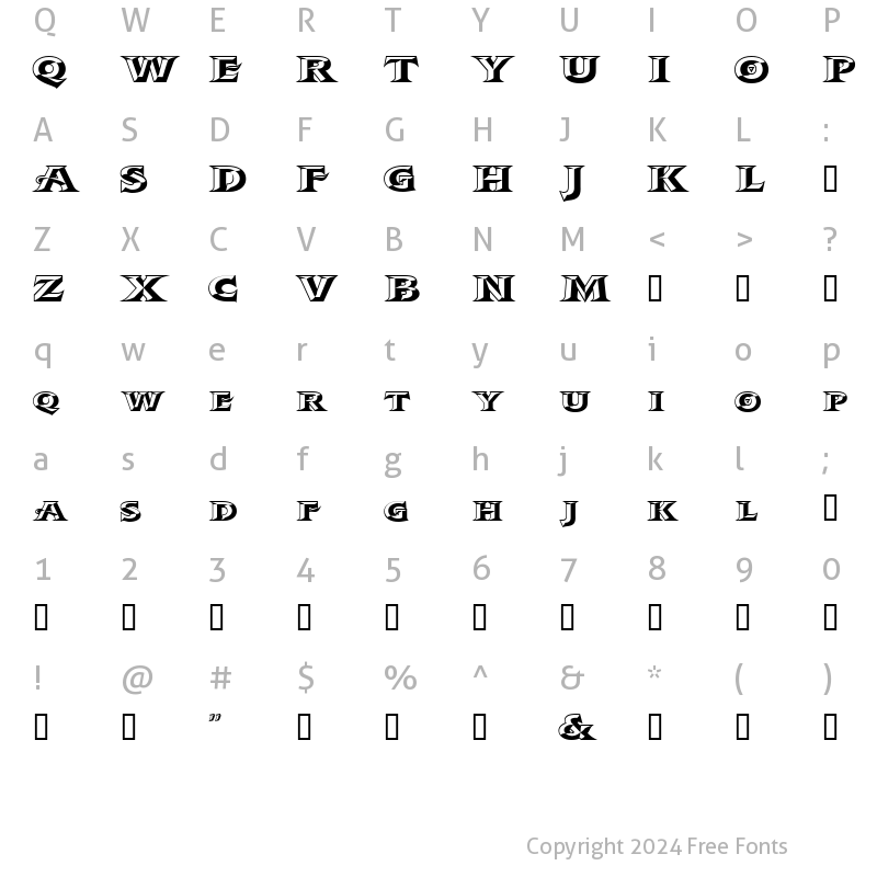 Character Map of Rocinante DNA Regular