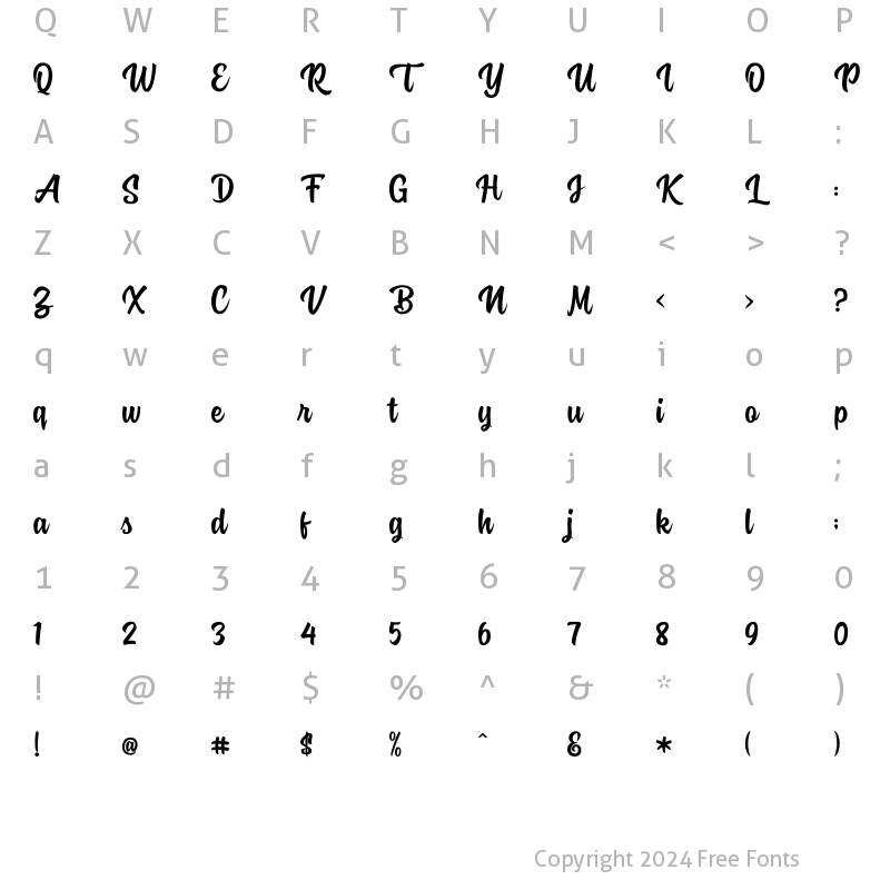 Character Map of Rockaboy Rought Regular