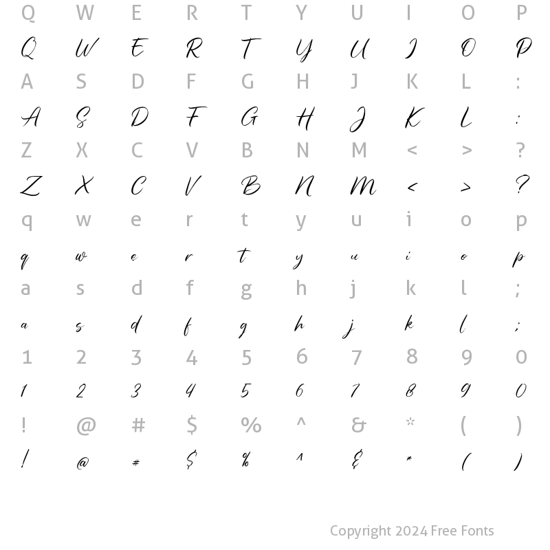 Character Map of Rockaths Regular