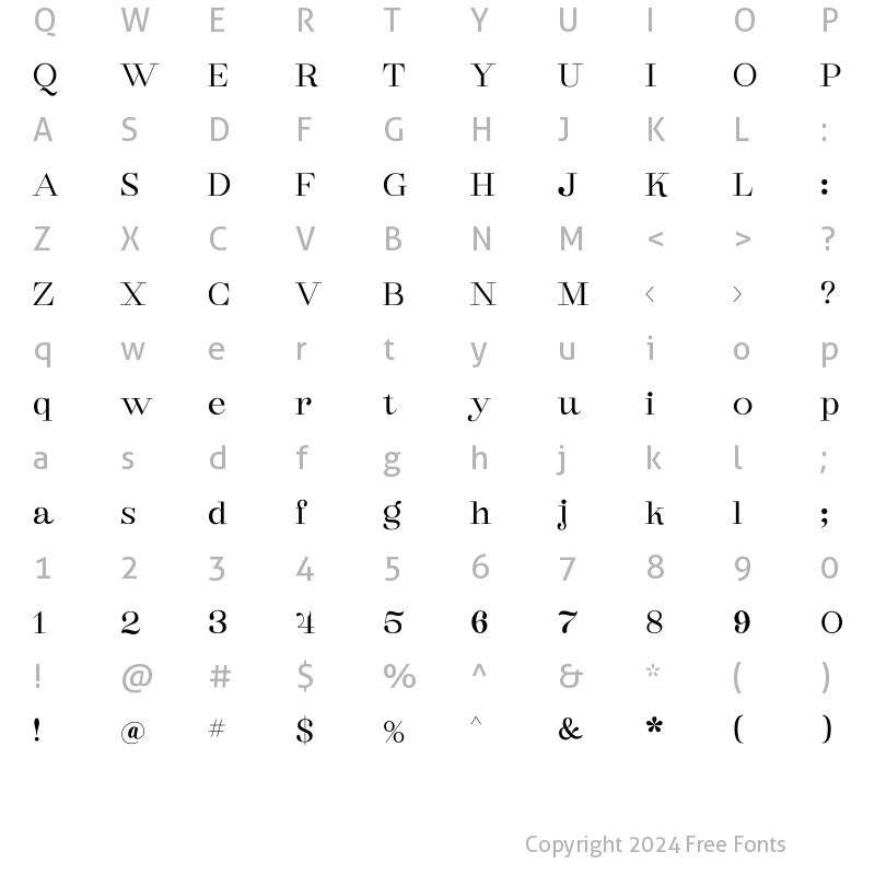 Character Map of Rockdale Light