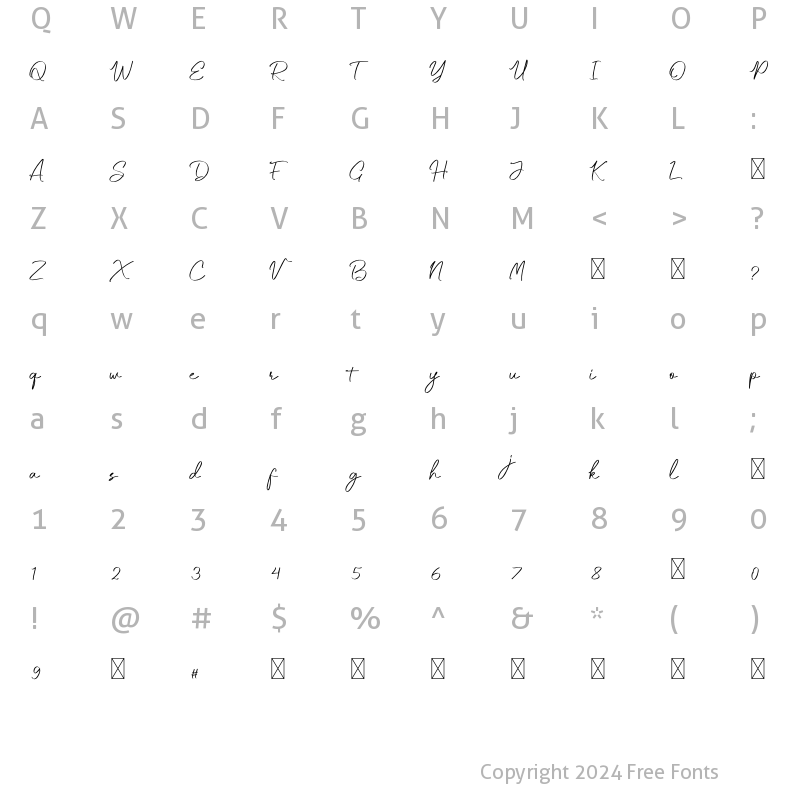 Character Map of Rocketto Regular Regular