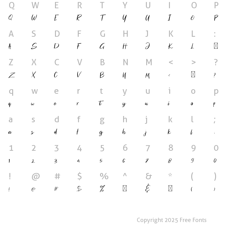 Character Map of Rockselt Regular