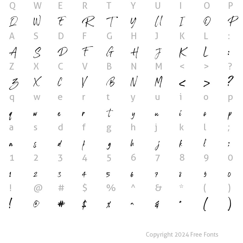 Character Map of Rockville Solid Regular